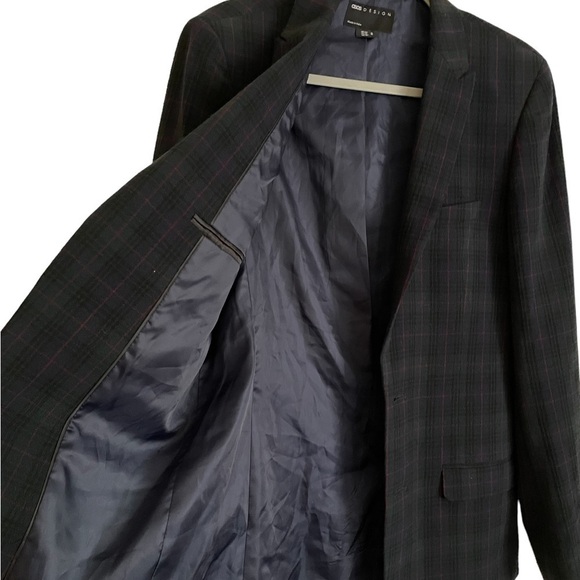 ASOS DESIGN Skinny Suit Jacket 38 Reg Blackwatch Plaid - Picture 8 of 13